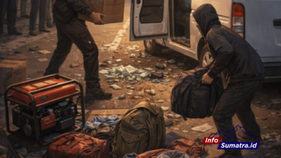 Singgah di Medan Usai dari Aceh, Mobil Relawan Asal Banten Jadi Sasaran Maling